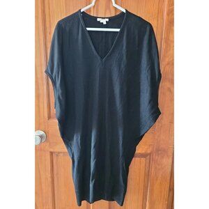 Helmut Lang Women's sz M Black 100% Wool T Shirt Dress Tunic
